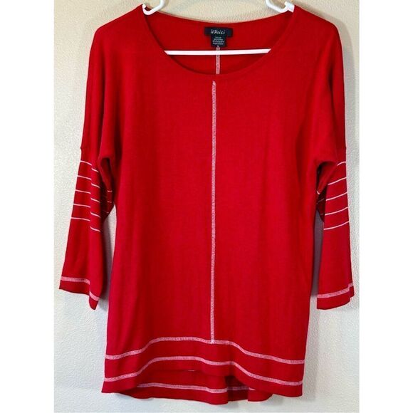 NWOT Pure Amici Silk Cashmere Blend Blat Neck Long Sleeve Women's Sweater Medium - Picture 1 of 8